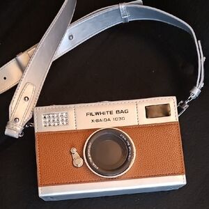 X-Baida 1030 Camera Bag - Silver and Brown